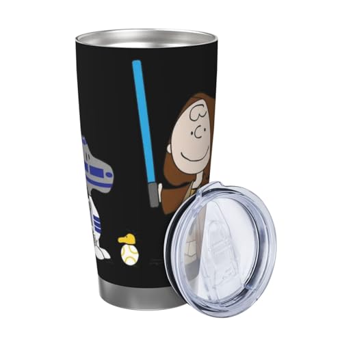 マグカップ スヌーピー チャーリーブラウン (2) コーヒーカップ コンビニカップ 保冷 保温 タンブラー ステンレス製 大容量 真空断熱マグ 蓋付き 持ち運び 直接ドリップ 車用 600ml Straw Three-piece Set