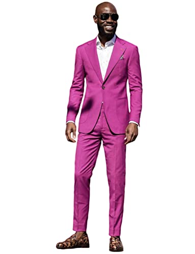 Costume deux pièces pour homme avec veste à col tailleur et pantalon de smoking chic
