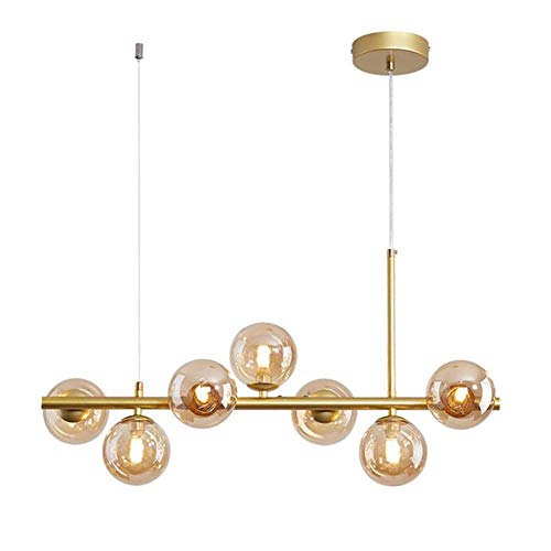 Plafonnier au milieu du siècle en verre et laiton pour illuminer un salon luxueux