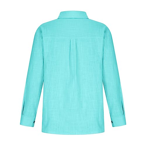 LRMQS Button Down Shirts for Women Gauze Cotton Long Sleeve Shirt Collared Plus Size Blouses 2025 Summer Linen Tops Clothing3