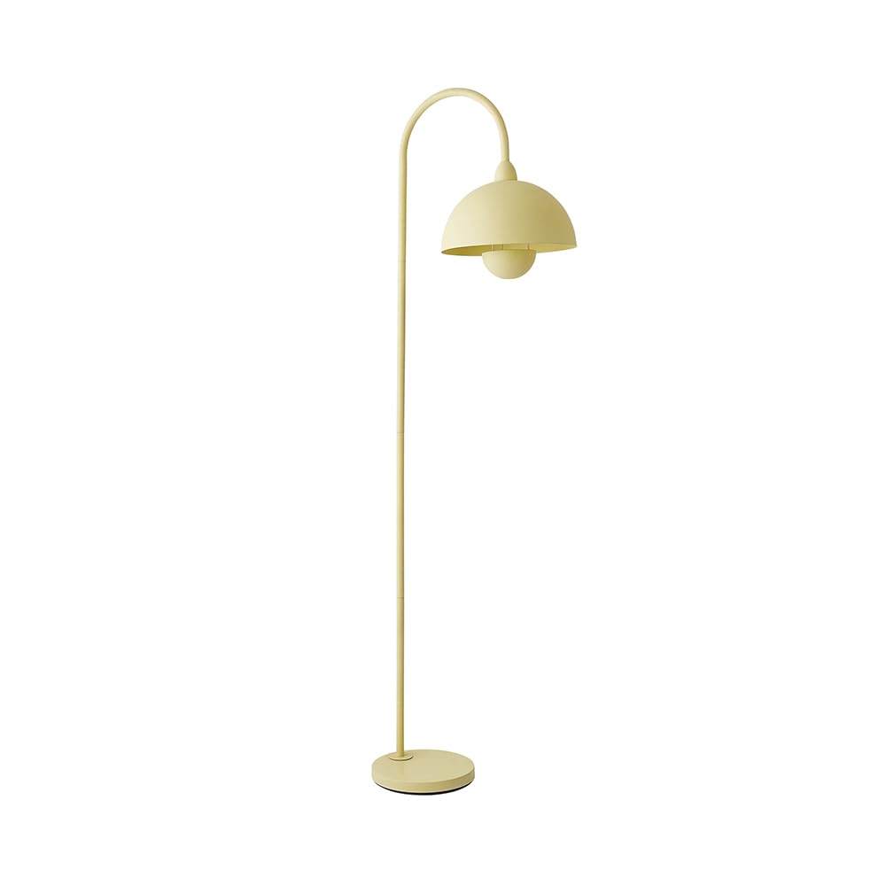 Valuelights Unisex Yellow Tilly Pastel Arched Dome Shade Metal Table Lamp In