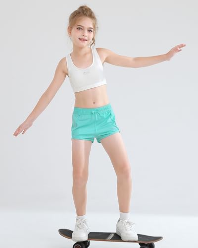 Image of Angel season Girls Board Shorts UPF 50+ Quick Dry Swimsuit Shorts Kids Breathable Bathing Suit Shorts Size 7-14