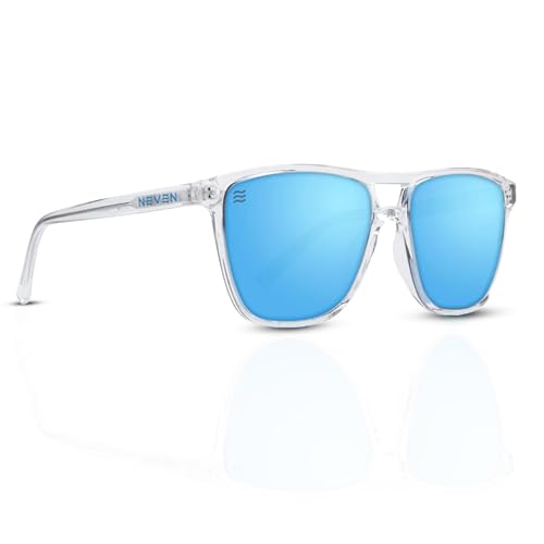 NEVEN IHB Men's Polarized Sunglasses - Modern Double Bridge Rectangle Sunglasses - Fashion Accessories for Aquatic Activities