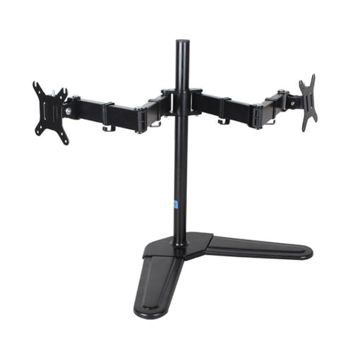 Support de bureau pour moniteur contre le mal de dos : bras réglable double écran acier - 2