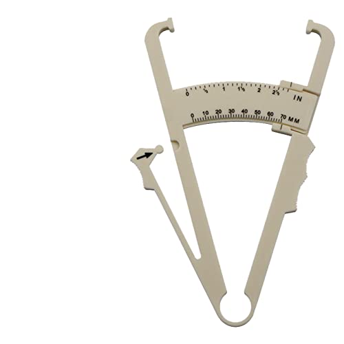 Cutanés Testeur de Graisse,Graisse Corporelle Pince,Adipomètre Mesure Graisse Corporelle,pour mesurer avec précision l'IMC Skin Fold Fitness（Blanc）
