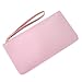 Produktbild Baobaoshop Geldbörse Damen Lange Mappe weiblichen Leder Doppelschichthalter Mobile Wallet große Brieftasche Reißverschluss Münzfach Mädchen Karte (Color : PP, Size : M)