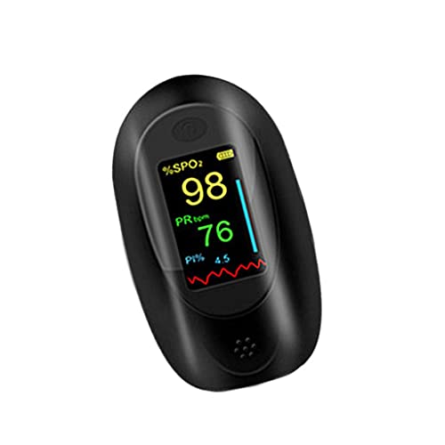 Image of LED Fingertip Oximeter Blood Oxygen Saturation Monitor Sensor Meter Black