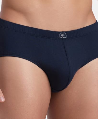 Image of Jockey 8035 Men Super Combed Cotton Solid Brief with Ultrasoft Concealed Waistband