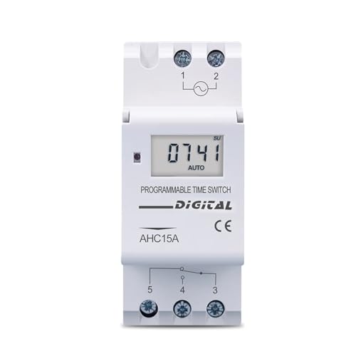 Relais temporisé numérique AC 220V 30A pour programmation sur rail DIN
