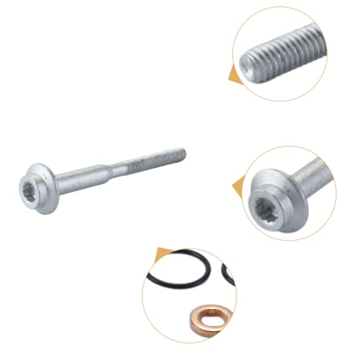 Hoite 1Set Kraftstoffinjektordichtung und Schrauben-Reparaturdichtungssatz, passend für Audi VW-Injektor, ersetzt 03L130277B A2C59513554 A2C9626040080 883.670 883670