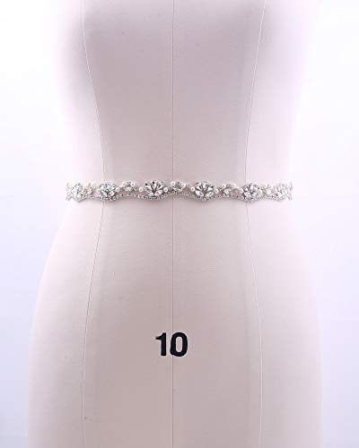 Crystal Bridal Belt Handmade Wedding Sash Plus Size with Rhinestones Pearl Belt for Wedding Dress Gown4