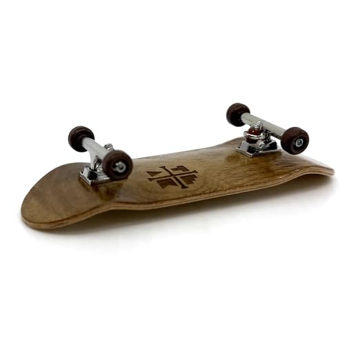 Image of Teak Tuning 34mm Pro Fretboard Fully Assembled with Pro Level Components - Pro Shaped Wooden Deck (34 x 97mm) UltraSpin Bearing Wheels, Prodigy Gen2 Trucks - Out of the Woods