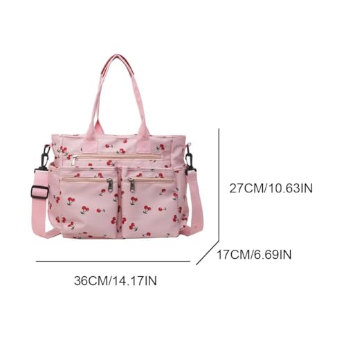 Bolsos tote para mujer - Bolso coqueto grande de nailon, bolso cruzado y de hombro para trabajo miniatura 6