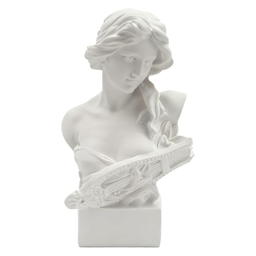 Estatua Busto Afrodita 6" Blanca Escultura Decorativa miniatura 1