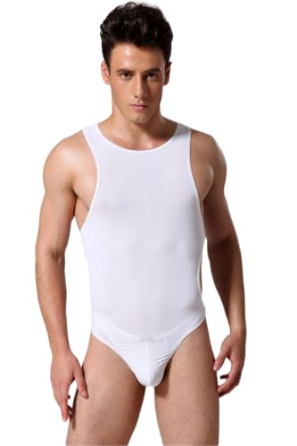 Mendove Men's Leotard Sport Undercloth Buckled Open Thong Bodysuit2