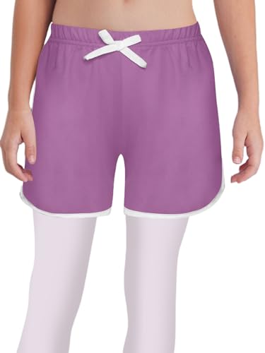 renvena Girls Contrast Color Sports Shorts Bowknot Shorts Quickly-Dry Trunks for Water Sports