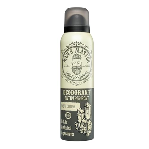 Men's Master Desodorante Spray para Hombre | Protección Antitranspirante 24 Horas, Aroma Fresco y Masculino | No Mancha la Ropa | Fórmula Natural | Sin Parabenos, Talco ni Alcohol | 150 ML