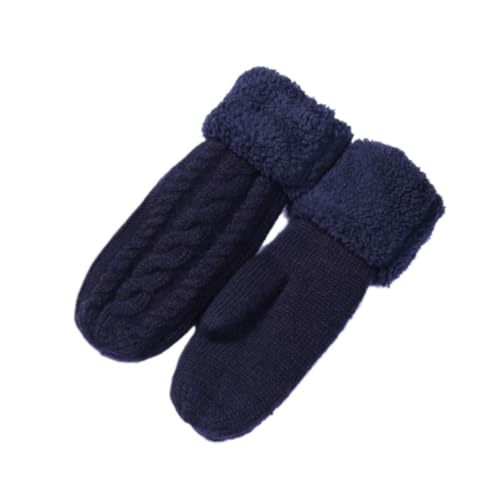 Guantes térmicos para paseos invernales y manoplas de punto para mujeres activas