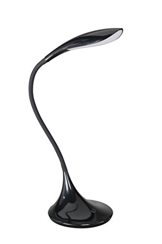 WOFI lampe de table 1 foyer yon 1 lED 5,5 w hauteur 37,5 cm diamètre 17 cm 3000 k 420 lm 8025.01.10.0000 noir