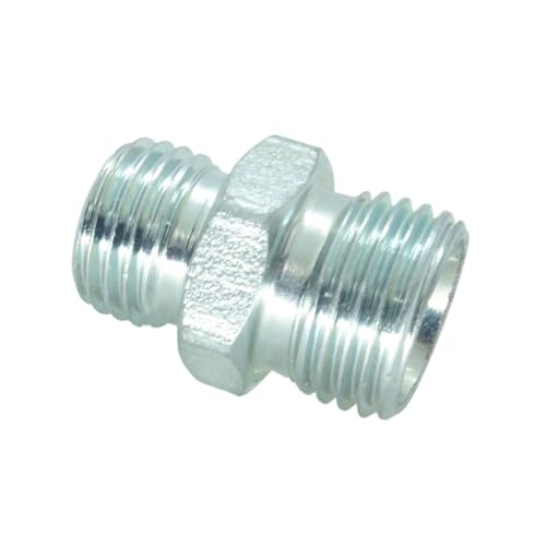 Image of 1 Piece Hydraulic Fittings Adapters M14 x 1.5 Male to M16 x 1.5 Male Metric Excavator Hydraulic Hose Pipe Thread Connector
