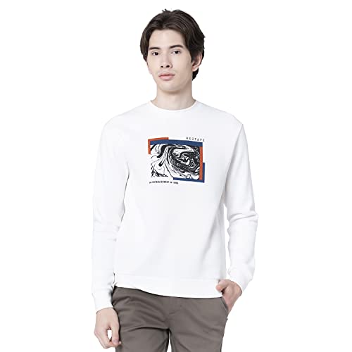 Image of Red Tape Men Cotton Blend Round Neck Sweatshirt