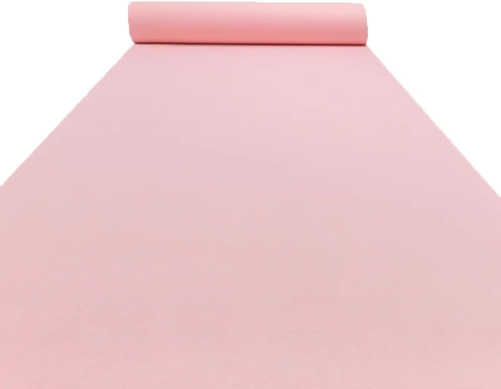 zktoermn Wedding Aisle Runners, Felt Non-Woven Fabric， 2 mm Thick Colorful Fabric Floor Aisle Runner, Ideal for Parties, Weddings, and Movie Themes(Pink-C)