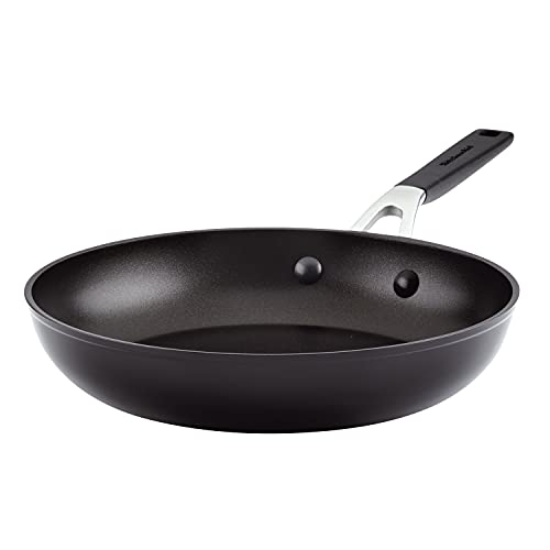 KitchenAid Hard Anodized Nonstick Frying Pan/Skillet, 10 Inch - Onyx Black