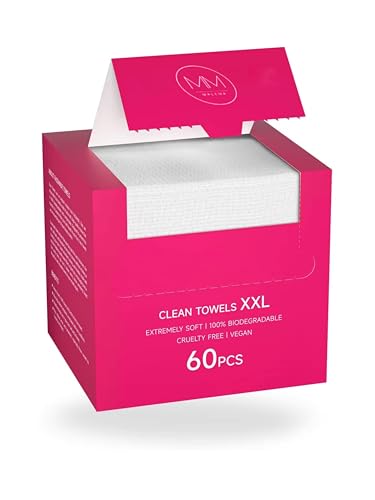 Toallitas Faciales Desechables XL (60 uds) – Algodón 100% Natural para Limpieza y Desmaquillado, Suaves e Hipoalergénicas para Piel Sensible