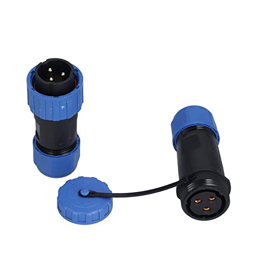 Conector de Clavija Impermeable IP68 Enchufe de Aviación, Conector de Soldadura Macho Hembra para Equipos de Comunicación, Instrumentos, Computadoras, Alarmas con Engarzado de (3