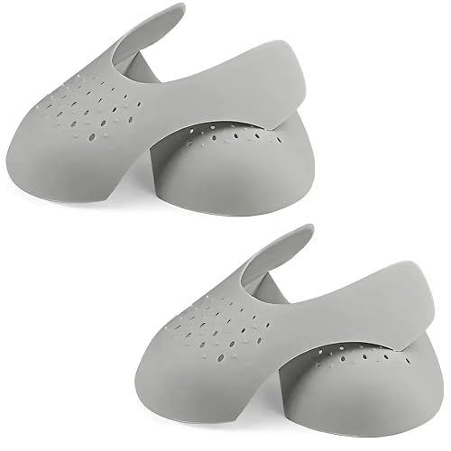 Spendeal 2Pair Universal Shoe Crease Protector Guards Suitable for Most Sneakers Anti-Wrinkle Shoe Crease Guard for Casual Shoes, Anti Crease Shoe Protectors for Men's (GREY)