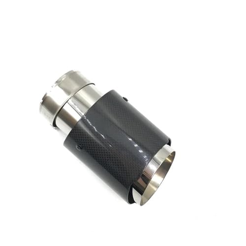 Escape de coche de acero inoxidable y carbono brillante terminal universal premium de 63 a 76 mm