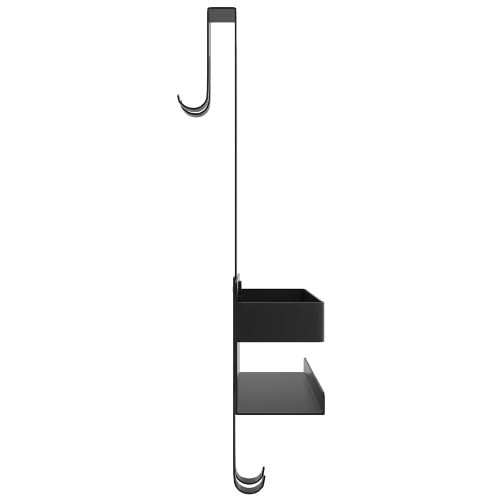 Duschcaddy - Estantería colgante de acero inoxidable 304, 41 cm de altura, con gancho para puerta de ducha de hasta 25 mm, soporta hasta 20 kg, práctico sistema de almacenamiento