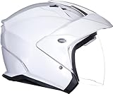 Bell Mag-9 Open Face Motorcycle Helmet (Solid Gloss Pearl White, Small)