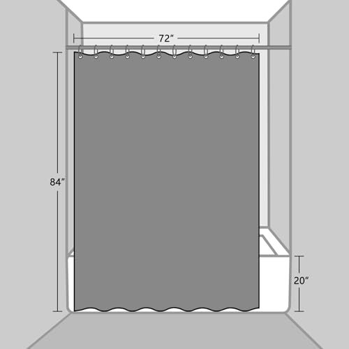 EurCross 72 x 84 inch Extra Long Clear Shower Curtain Liner with Geometric 3D Pattern, Heavy Duty EVA Plastic Waterpoof Curtains Liner for Bathroom,3 Bottom Magnets by EurCross - Used condition - Image 2
