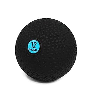 Yes4All Slam Ball, No-Bounce Ball for Exercise, Cross Training and Core Strength Workout 12lbs – Triangle Black