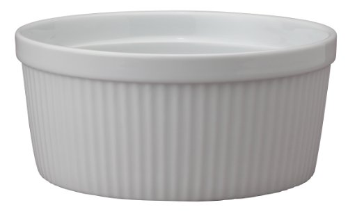 HIC Kitchen Souffle, Fine Porcelain, For Baking Souffles, Casseroles, Side Dishes, And Desserts, 48-Ounce (1.5-Quart) Capacity by HIC Kitchen - Used condition - US$15.37