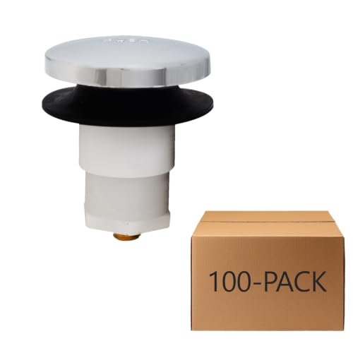 Westbrass 79338MOCP Replacement Tip-Toe Bathtub Drain Stopper with 3/8" Stem, Polished Chrome (100-Pack)