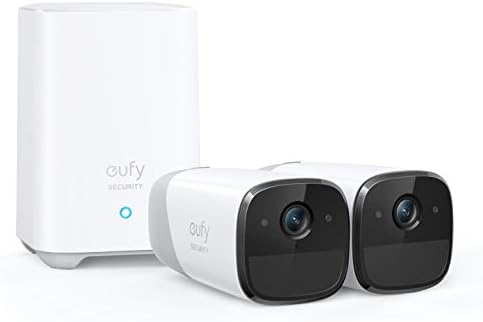 eufy security eufyCam 2 Wireless Home Security Camera System, 365-Day Battery Life, HomeKit Compatibility, HD 1080p, IP67 Weatherproof, Night Vision, 2-Cam Kit, No Monthly Fee