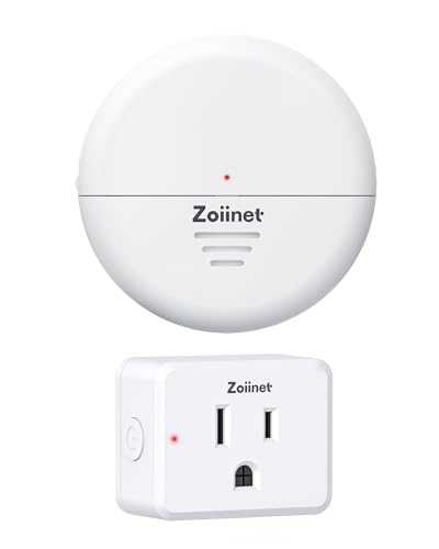 Zoiinet Wireless Motion Sensor Outlet 15A/1500W Adjustable Sensing Mode 260FT Wireless Light Switch Transmitter No Wiring Long Time Delay for Household Appliances