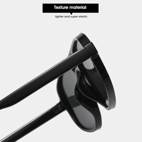 Lunettes de soleil œil de chat vintage pour femmes protection UV400 accessoire tendance noir - 5