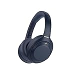 Sony WH-1000XM4 Wireless Premium Noise Canceling Overhead Headphones with Mic for Phone-Call and Alexa Voice Control, Midnight Blue WH1000XM4
