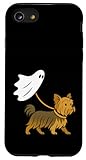 flying ghost walking yorkshire terrier cane mamma papà custodia per iphone se (2020) / 7/8