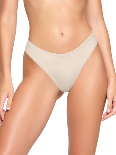 REORIA Womens Cotton Seamless Thongs Panties for Women No Show Breathable Underwear 5 Pack3