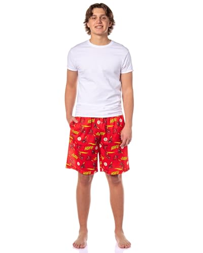 DC Comics The Flash Men's Pajama Sleep Shorts – Allover Print Lounge Sleepwear for Adults2