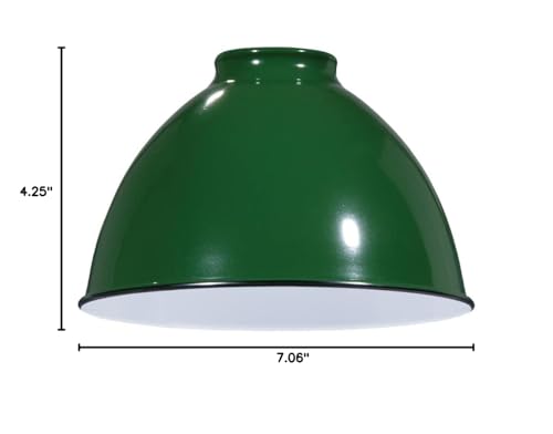 Image of B&P Lamp Industrial Style Metal Dome Shades (Green)