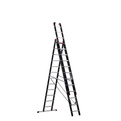 Preisvergleich Produktbild Altrex / Mehrzweckleiter / Alu beschichtet / 3-teilig / schwarz / 3 x 12 Sprossen