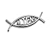 Aliens UFO Chrome Car Emblem - in the style of the Jesus Fish and Evolve emblems.