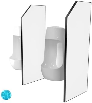 Men's Urinal Screen Partition | Durable Wall-Mounted Divider with Accessories | Ideal for Hotels Malls & Public Restrooms | Hygiene & Privacy Solution
