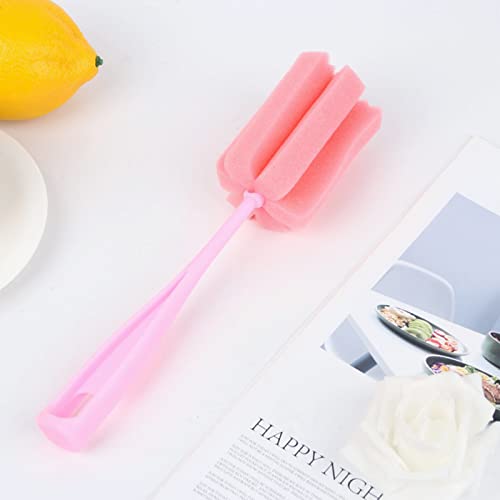 Image of 8PCS Bottle Brush Sponge Cup Brush with Straw Brushes Long Handle Cleaner Brush for Baby Bottle Glasswares Mugs Cups Kitchen Clean (4 Bottle Brushes + 4 Straw Brushes)