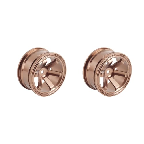 Qury 4 PCS 1,9 Zoll Legierung 6-Speichen 1: 10 RC Auto Räder braun für On-Road Drift Crawler Upgrade